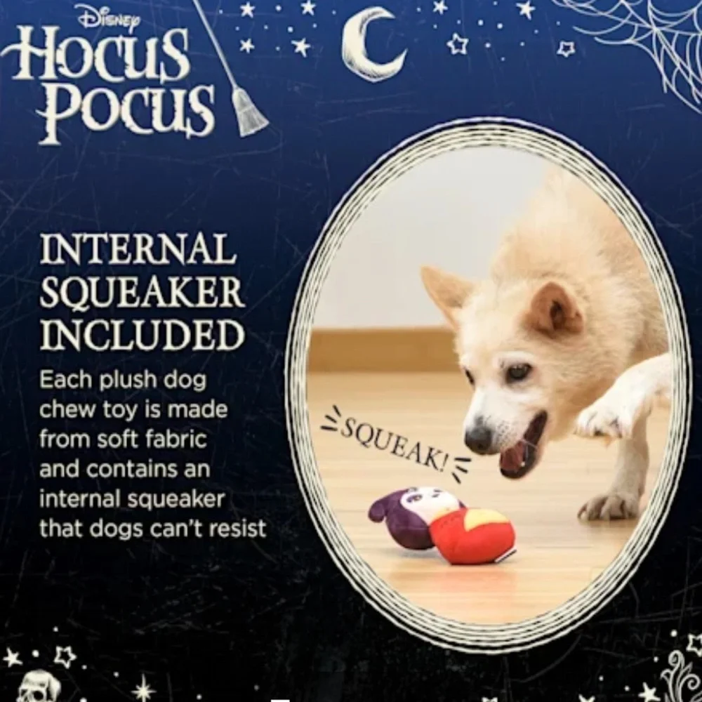 NWT set 2 Disney Hocus Pocus dog squeak toys